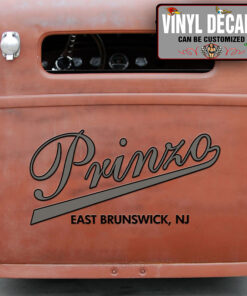 Personalized Vintage Pinstriping Lettering Vinyl Sticker 10624