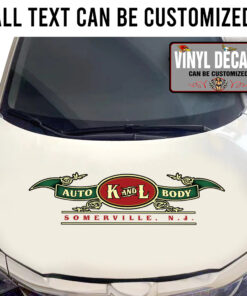 Personalized Vintage Ribbon Truck Graphic Vinyl Sticker 10681
