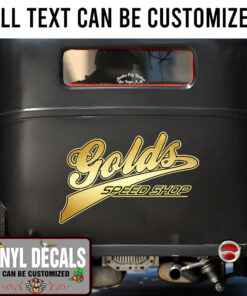 Personalized Vintage Speed Shop Vinyl Sticker 10528