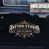 Personalized Vintage Tatto Studio Vinyl Sticker 10379