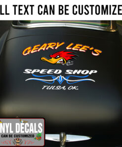 Personalized Mr Horsepower Pinstriping Hot Rod Lettering Vinyl Sticker 10865