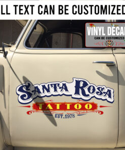 Personalized Vintage Tattoo Vinyl Sticker 10310
