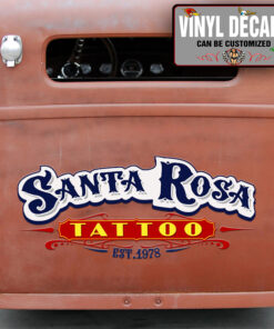 Personalized Vintage Tattoo Vinyl Sticker 10310