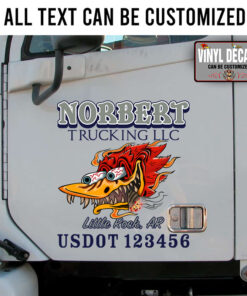 Personalized Mr Horsepower Trucking Company Sticker 11159