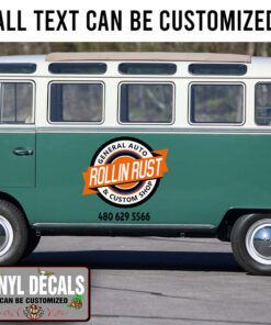 Personalized Vintage Wheel And Ribbon Sticker 11640