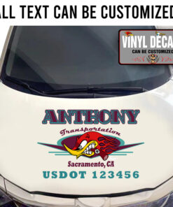 Personalized Mr Horser Power V8 Trucking Company Sticker 11156