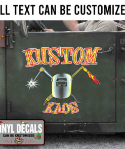 Personalized Welder Lettering Vinyl Sticker 10494