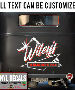 Personalized Welding And Fabrication Lettering Vinyl Sticker 10398