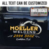 Personalized Welding And Fabrication Lettering Vinyl Sticker 10499