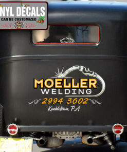 Personalized Welding And Fabrication Lettering Vinyl Sticker 10499