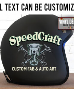 Personalized Welding And Piston Lettering Fabrication Garage Sticker 11908