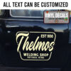 Personalized Welding Shop Lettering Sticker 11447