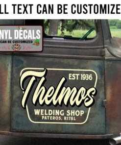 Personalized Welding Shop Lettering Sticker 11447