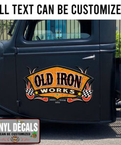 Personalized Old Iron Works Sticker 11530