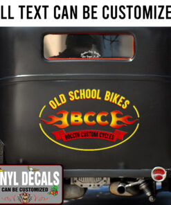 Personalized Old School Bikers Sticker 11039
