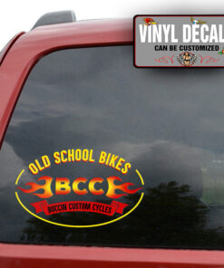 Personalized Old School Bikers Sticker 11039