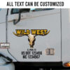 Personalized Wild West Long Horn Sticker 10942