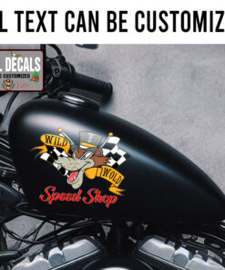 Personalized Wild Wolf Speed Shop Sticker 12034
