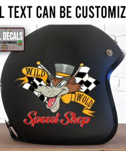 Personalized Wild Wolf Speed Shop Sticker 12034