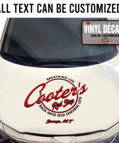 Personalized Old School Garage Lettering Vinyl Sticker 10800