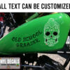 Personalized Old School Greaser Skull Motorcycle Gas Tank Decal 11760