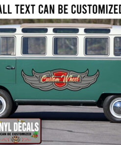 Personalized Wing Emblem Hot Rod Sticker 11559