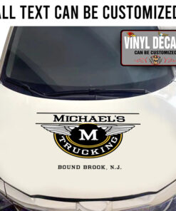 Personalized Wing Logo Lettering Vinyl Sticker 10665