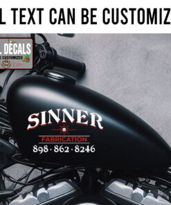 Personalized Old School Lettering Fabrication Sticker 11944