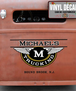 Personalized Wing Logo Lettering Vinyl Sticker 10665