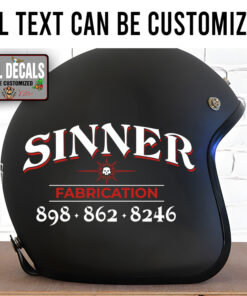 Personalized Old School Lettering Fabrication Sticker 11944