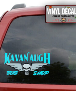 Personalized Wing Skull Garage Sticker 11562