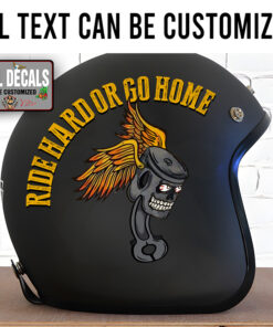 Personalized Winged Piston Motorcycle Helmet Sticker 11814