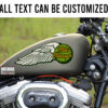 Personalized Winged Wheel Motorcycle Gas Tank Decal 11763