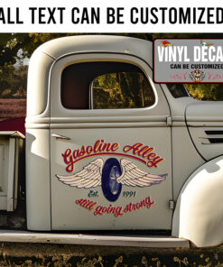 Personalized Winged Wheel Sticker 11729