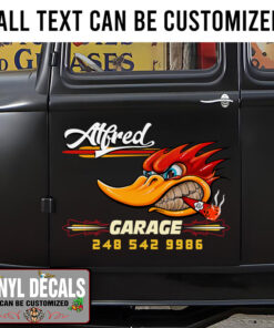 Personalized Old School Workshop Mr Horsepower Sticker 11249