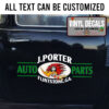 Personalized Woodpecker Hot Rod Lettering Vinyl Sticker 10627
