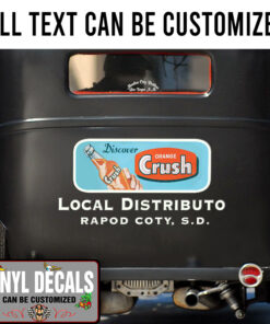 Personalized Orange Crush Local Distributor Sticker 12117