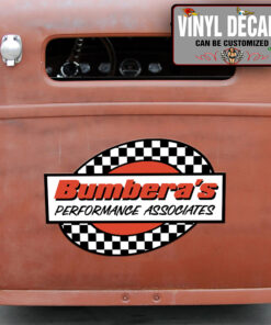 Personalized Oval Emblem Lettering Vinyl Sticker 10442