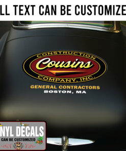 Personalized Oval Lettering For Truck Vinyl Sticker 10703