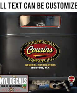 Personalized Oval Lettering For Truck Vinyl Sticker 10703