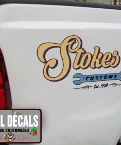Personalized Wrench Custom Lettering Sticker 11514