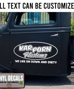 Personalized Oval Rusty Lettering Vinyl Sticker 10318