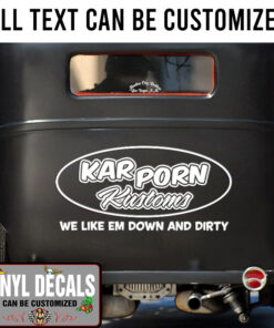 Personalized Oval Rusty Lettering Vinyl Sticker 10318