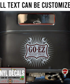 Personalized Wrench Lettering Vinyl Sticker 10453