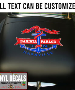 Personalized Parlor Lettering Vinyl Sticker 10891