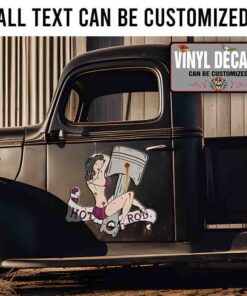 Pin Up Girl And Cyclinder Sticker 11607