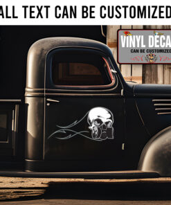 Pinstriping Motorcycle Gas Tank Sticker Hot Rod Skull Sticker 12120