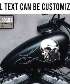 Pinstriping Motorcycle Gas Tank Sticker Hot Rod Skull Sticker 12120