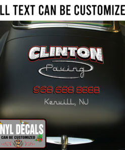 Personalized Paving Lettering Vinyl Sticker 10640