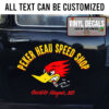 Personalized Pecker Head Speed Shop Vinyl Sticker 10613